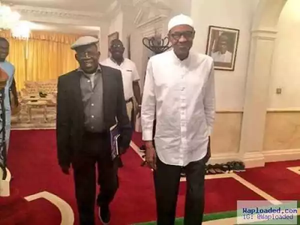 Photos: Buhari Meets Tinubu, Oba Adetona In London